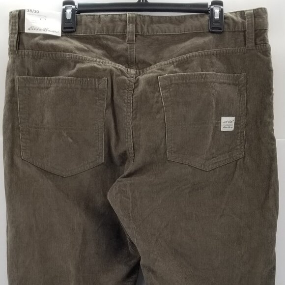 EDDIE BAUER Corduroy Pants Slat Green Men's Straight Leg Cotton 38 x30 - Picture 6 of 10